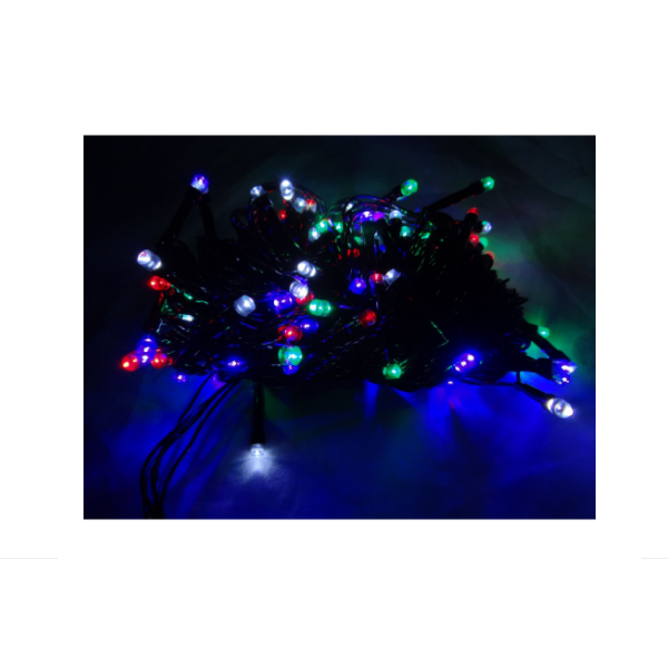 Instalatie Craciun franjuri - 12 metri, cu LED-uri diverse culori + instalatie brad