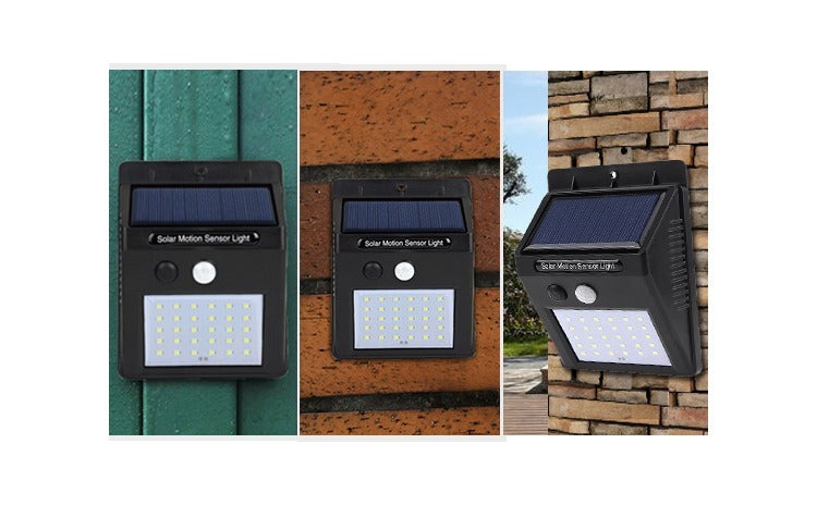 Set 4x lampa solara cu 30 de leduri cu senzor de miscare