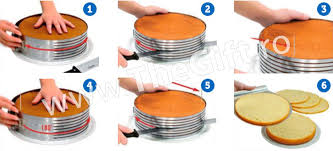 Feliator reglabil pentru blat de tort