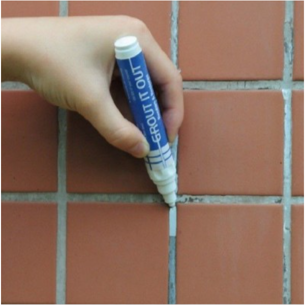 Set2x Marker permanent rosturi de gresie si faianta culoare ALB