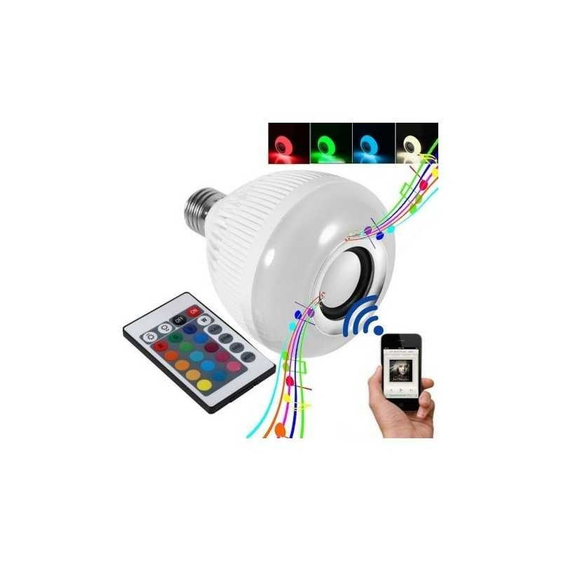 Bec bluetooth LED cu boxa, jocuri de lumini si telecomanda