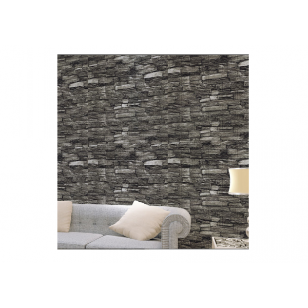 Tapet autoadeziv caramida gri 77 x 70 cm, spuma moale 3D