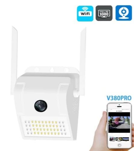 Camera de supraveghere IP WIFI Conectare Telefon / PC, lampa de perete 32 LED-uri