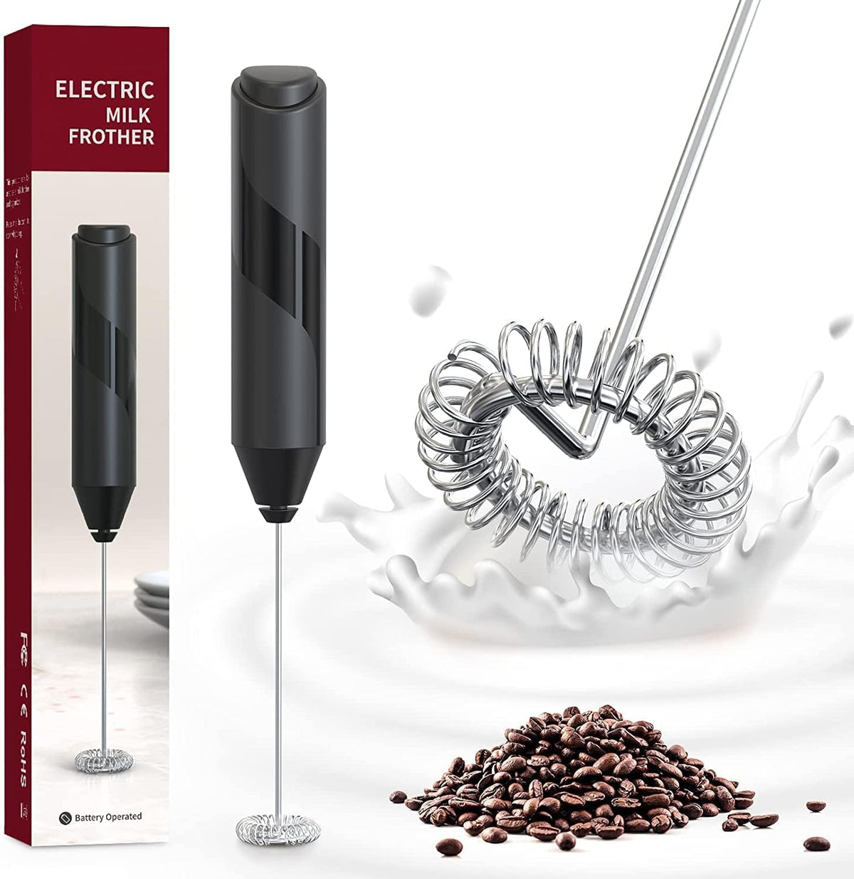 Mixer pentru spuma de lapte, cafea, oua, caffe latte, ciocolata calda, cappuccino