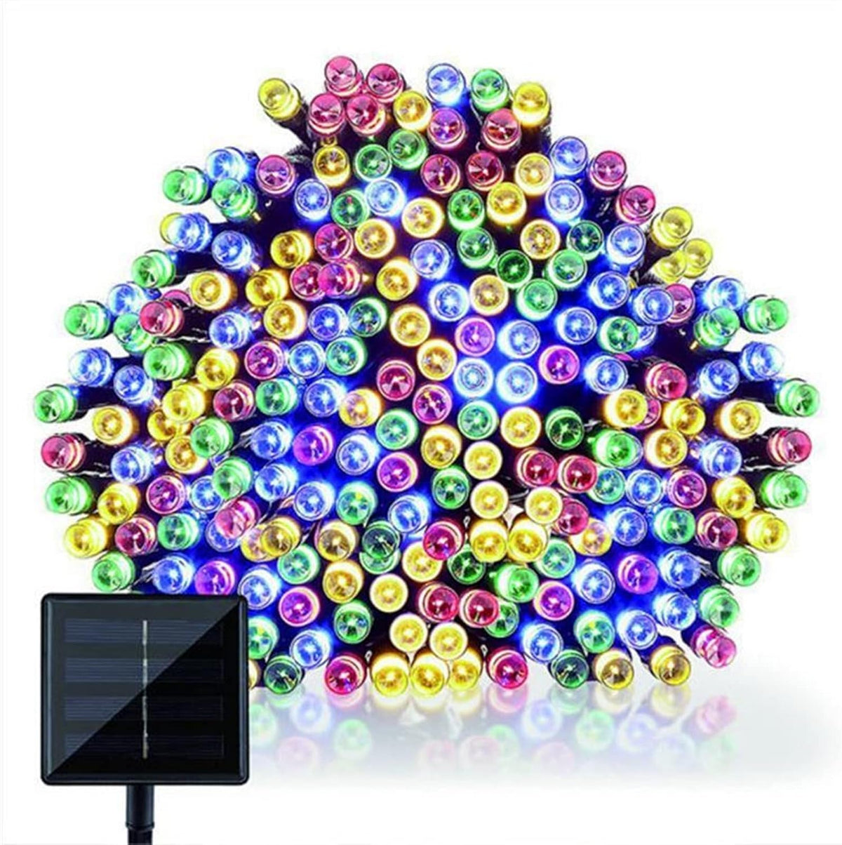 Instalatie solara cu telecomanda, 600 led, 60 m, diverse culori