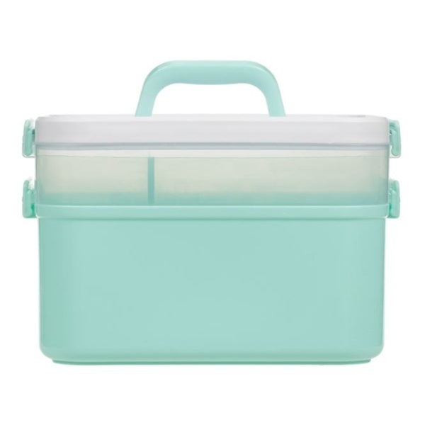 Cutie dubla de depozitare din plastic pentru accesorii de croitorie 26x19x18 cm