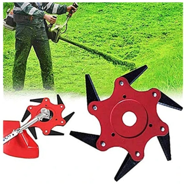 Disc motocoasa cu 6 cutite pliabile + CADOU Ochelari protectie