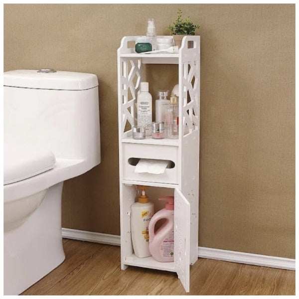 Dulap vertical pentru baie 80 x 20 x 20 cm, alb