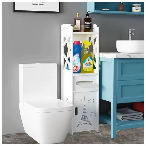 Dulap vertical pentru baie 80 x 20 x 20 cm, alb