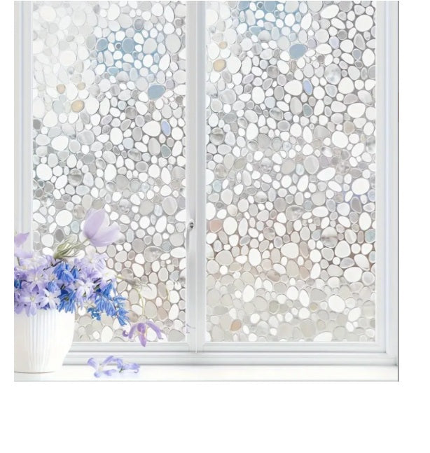 Set 2x Folie geam model pietricele, 45 cm x 300 cm