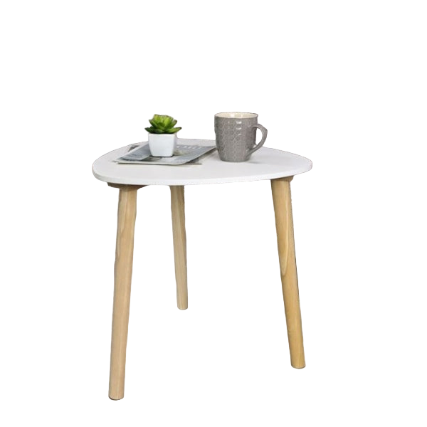 Masuta triunghiulara alba 48x48x46 cm