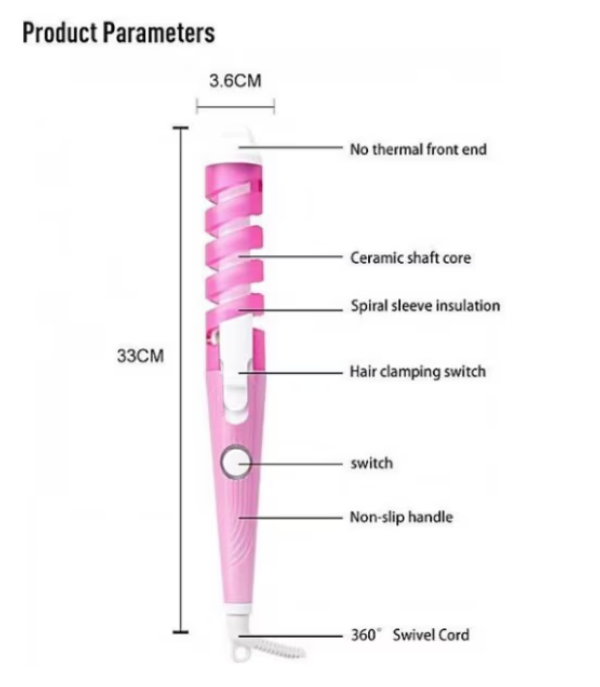 Set infrumusetare: Ondulator ceramic spiralat + Pila electrica pentru calcaie + CADOU Articol Surpriza!