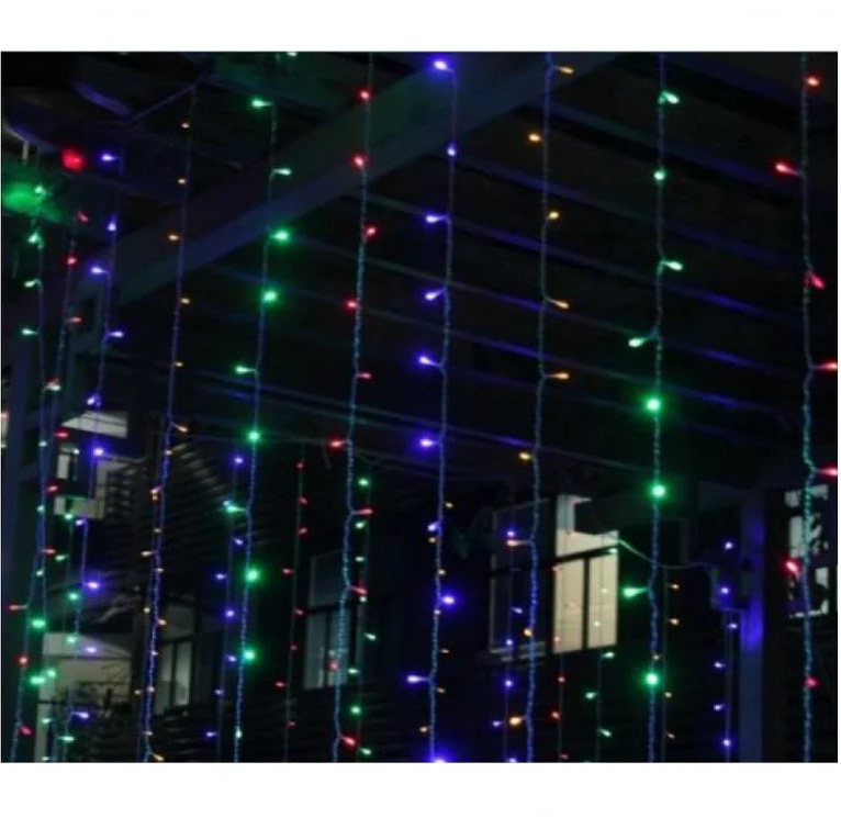 Instalatie sarbatori tip perdea - 9 m X 1 m, 320LED, diverse culori