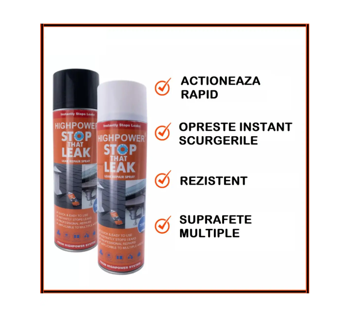 1+1 CADOU - Spray Adeziv Reparare, Hidroizator, Intarire rapida, 700ml, ALB/NEGRU/GRI