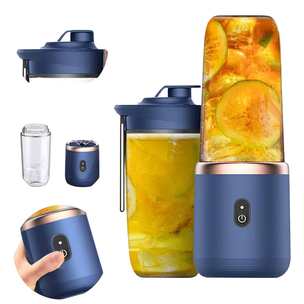 Storcator de fructe si legume portabil, 400ml, incarcare usb