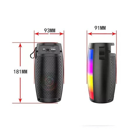 Boxa Portabila RGB, Bluetooth 5.0, Incarcare USB, Putere 5W, Raza de Actiune Bluetooth 10 m, Baterie 1500 mAh, Radio FM, MP3/TF, DC-5V