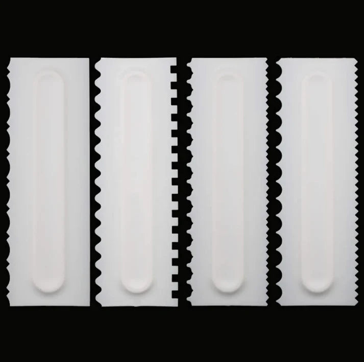 Platou rotativ pentru decorare cu baza antiaderenta+ Set 4 raclete decorare tort, 8 modele diferite