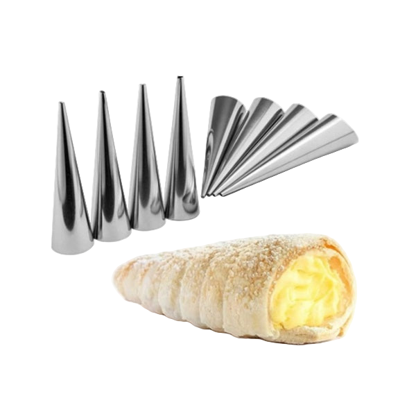 Set 8 forme conice pentru rulouri + 10 cosulete pentru savarine