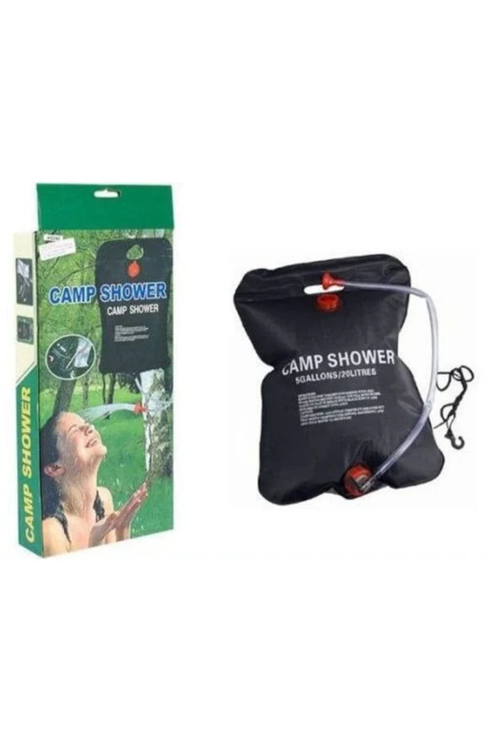 1+1 Dus solar pentru camping, 20l, negru, 39x60cm