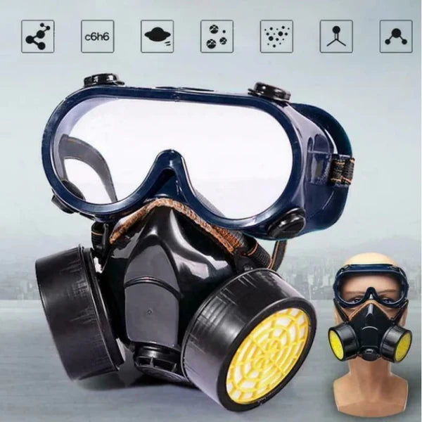 Masca de protectie, anti praf si vapori, anti-poluare, cu 2 filtre de carbon activ