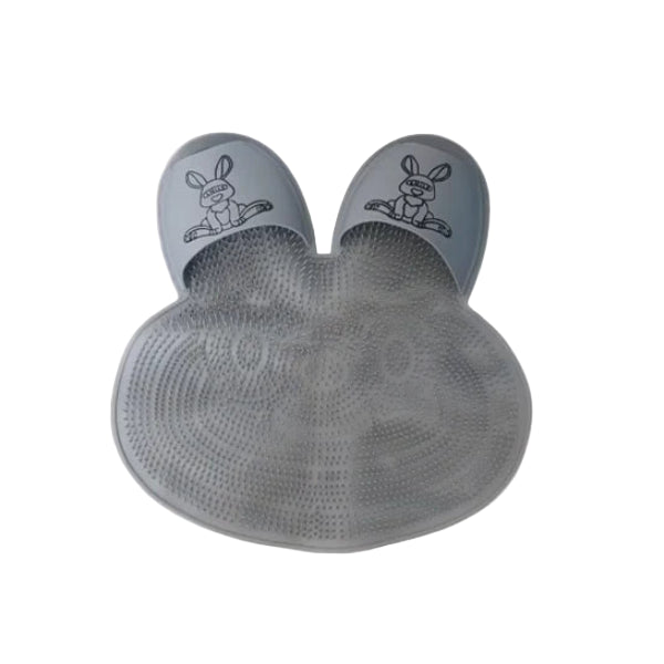 Covoras din silicon pentru dus, forma iepuras, masaj picioare, curatare, 45x45 cm