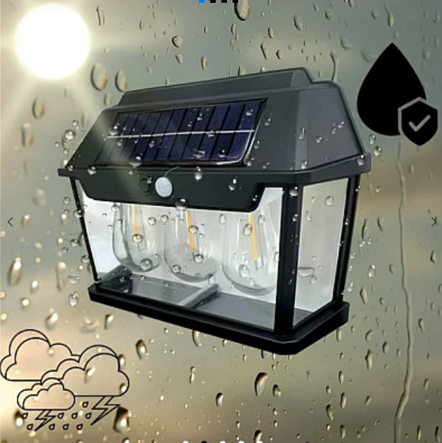 Lampa solara de perete HW 999-3W cu 3 led inductie si senzor miscare