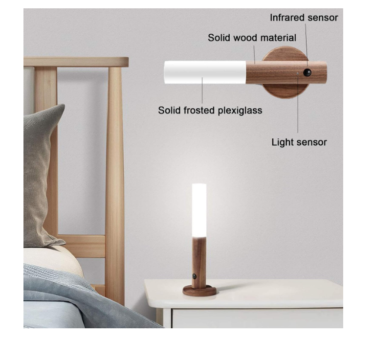 1+1 CADOU Lampa de veghe inteligenta, portabila, senzor de miscare, incarcare USB, magnetica