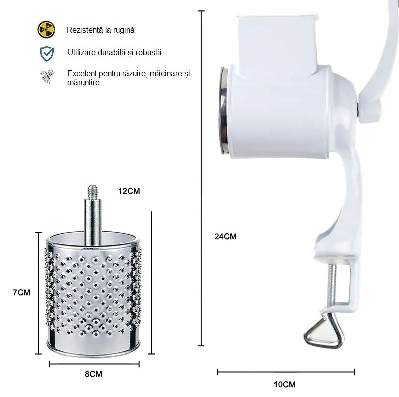 Masina pentru macinat nuci + Spargator manual de nuci, otel inoxidabil, maner lemn