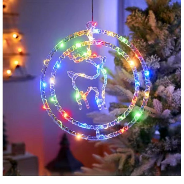 Ornament luminos model ren, 40 x 40 cm, multicolor, 220V