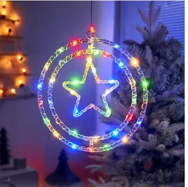 Ornament luminos model stea, 40 x 40 cm, multicolor, 220V