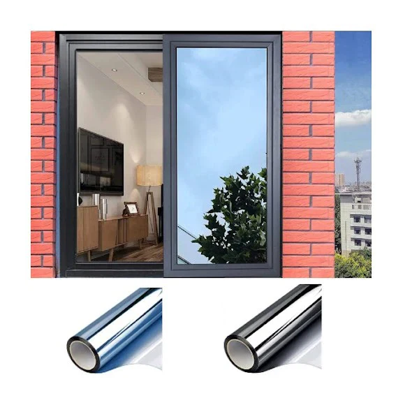 Set 10 x Placa de tapet adeziv caramizi albe 3D, 77x70 cm+Folie reflexiva pentru geamuri interioare, cu efect de oglinda, protectie solara UV