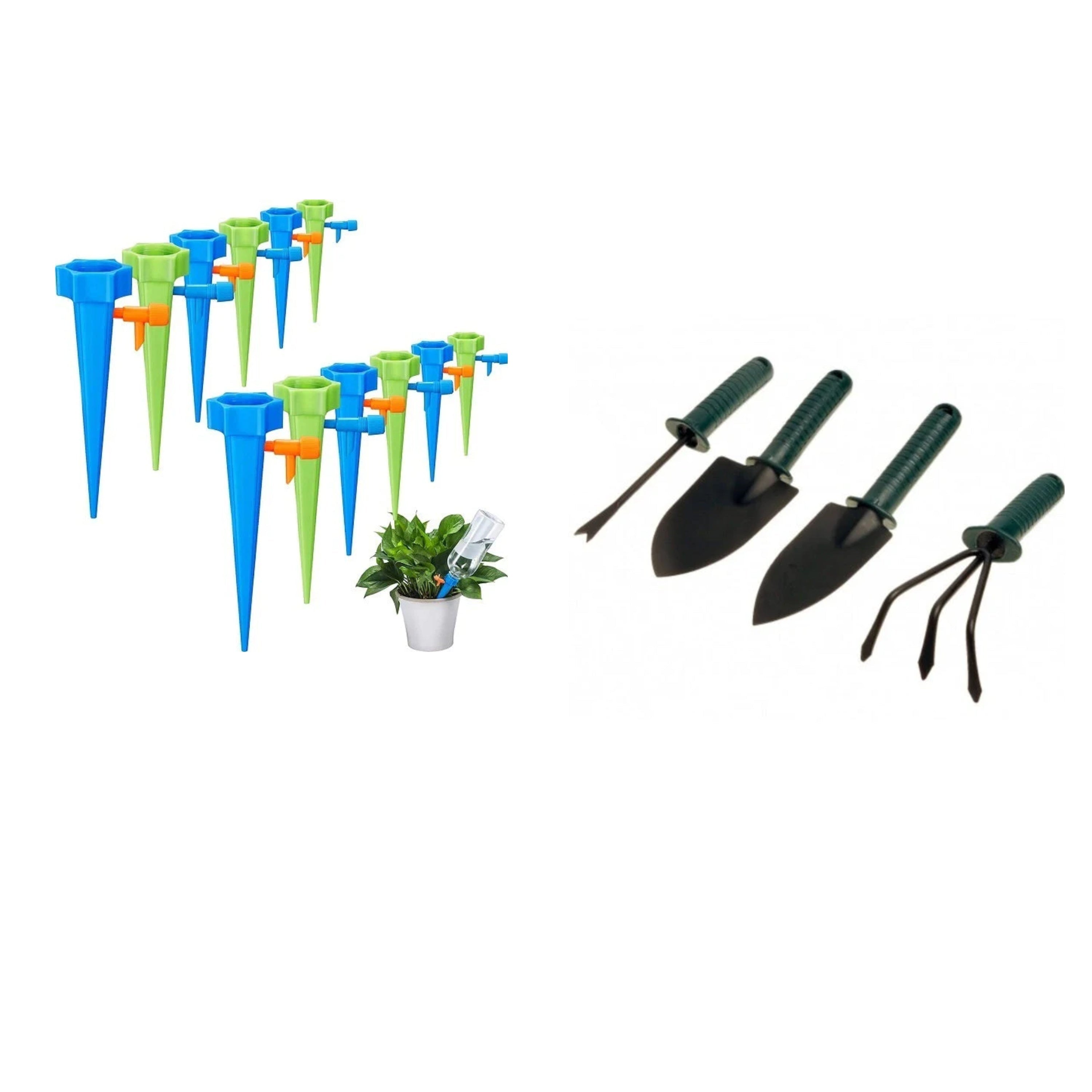 Set 24 picuratoare pentru ghiveci + Set 4 unelte pentru gradinarit