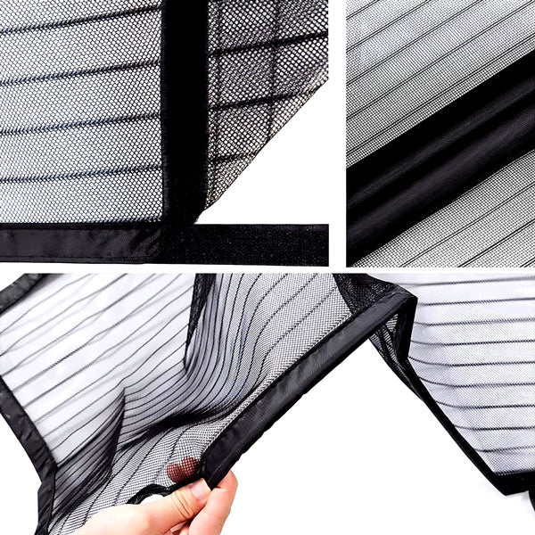 Perdea magnetica anti-insecte, dimensiunea 210x100 cm + Plasa de geam impotriva insectelor, dimensiuni 150x180cm ALB