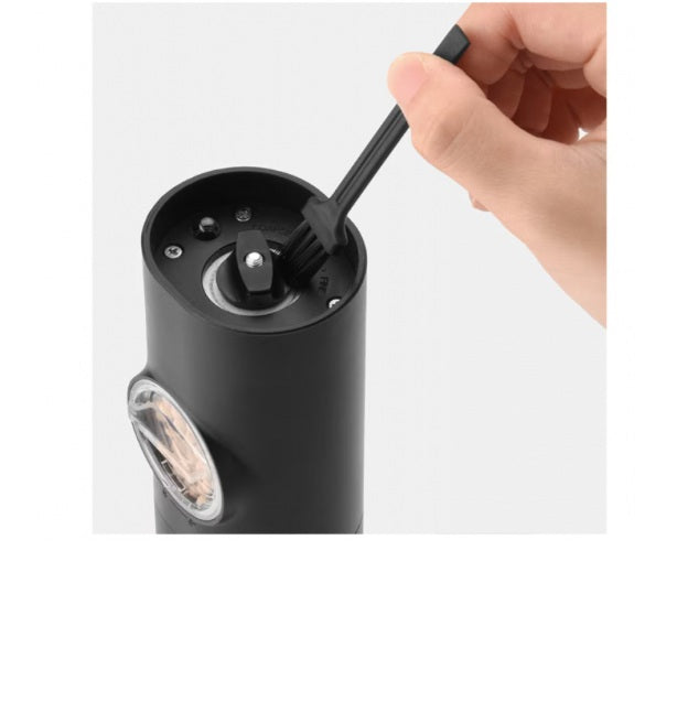 Set 2 rasnite electrice sare si piper, incarcare USB, perie, Indicator LED, Grosime reglabila