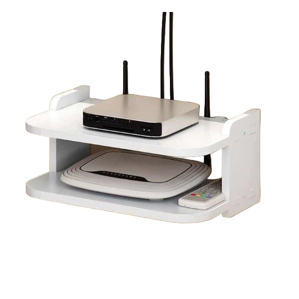 Raft de perete organizator pentru router si alte accesorii, 20 x 30 cm