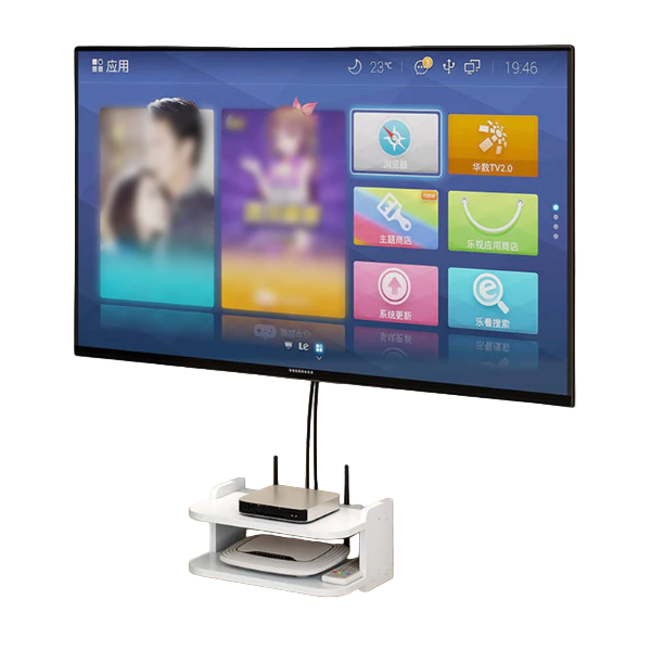 Raft de perete organizator pentru router si alte accesorii, 20 x 30 cm