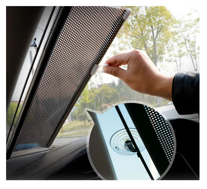 Rulou retractabil cu ventuze tip parasolar pentru casa sau masina 68x125 cm