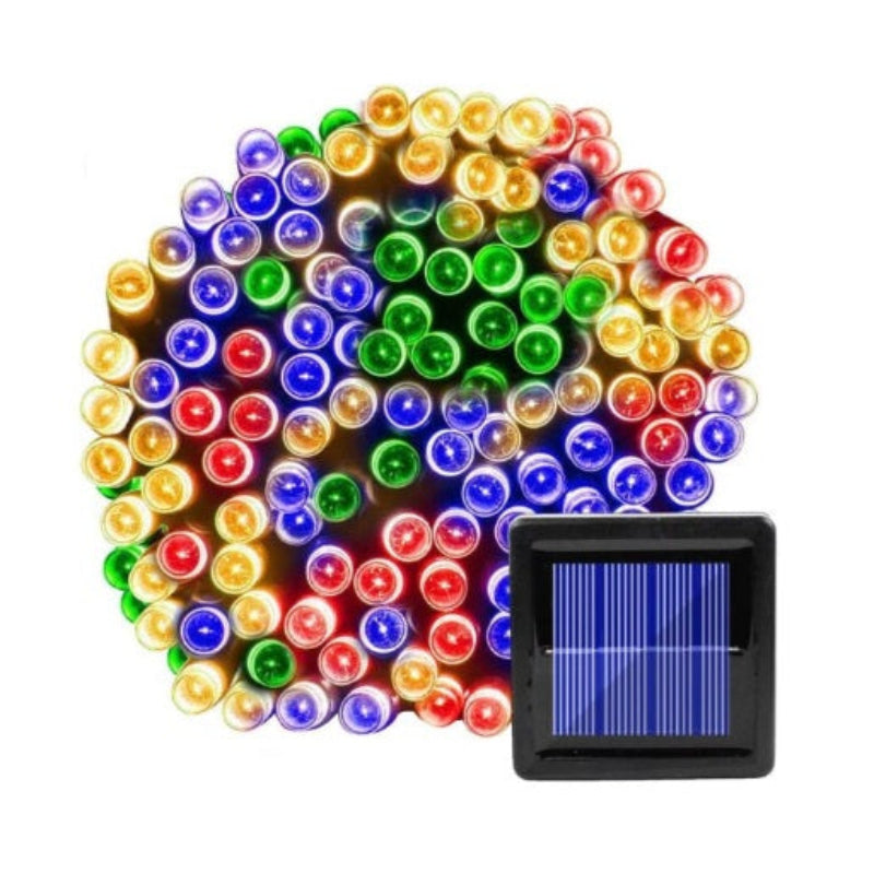 Instalatie solara 30 m, 300 LED-uri, culoare multicolora