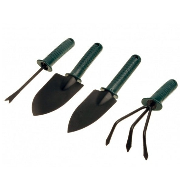 Set gradinarit - 4 unelte pentru gradinarit + manusi de gradina cu gheare + Pulverizator apa 4 duze