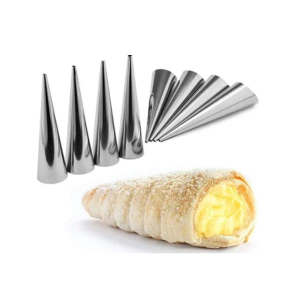 Aparat pentru preparat vafe sau gofre in forma de inima + Set 8 forme conice pentru rulouri