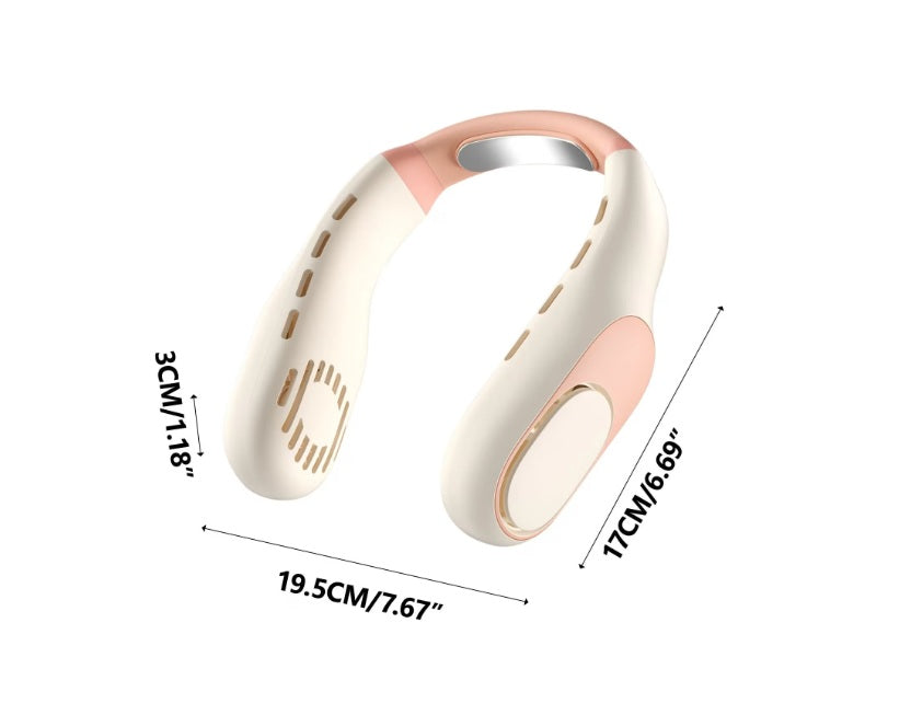 Ventilator portabil de gat, 1200mAh, design ergonomic, fara palete, set cu cablu USB