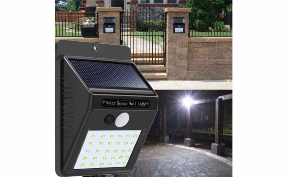 Set 4x lampa solara cu 30 de leduri cu senzor de miscare