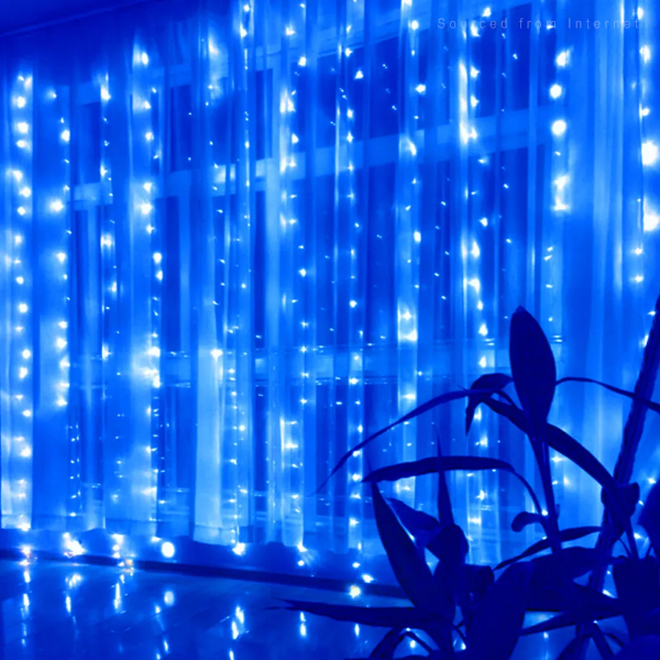 Instalatie perdea-ploaie 132 LED 3x1 m