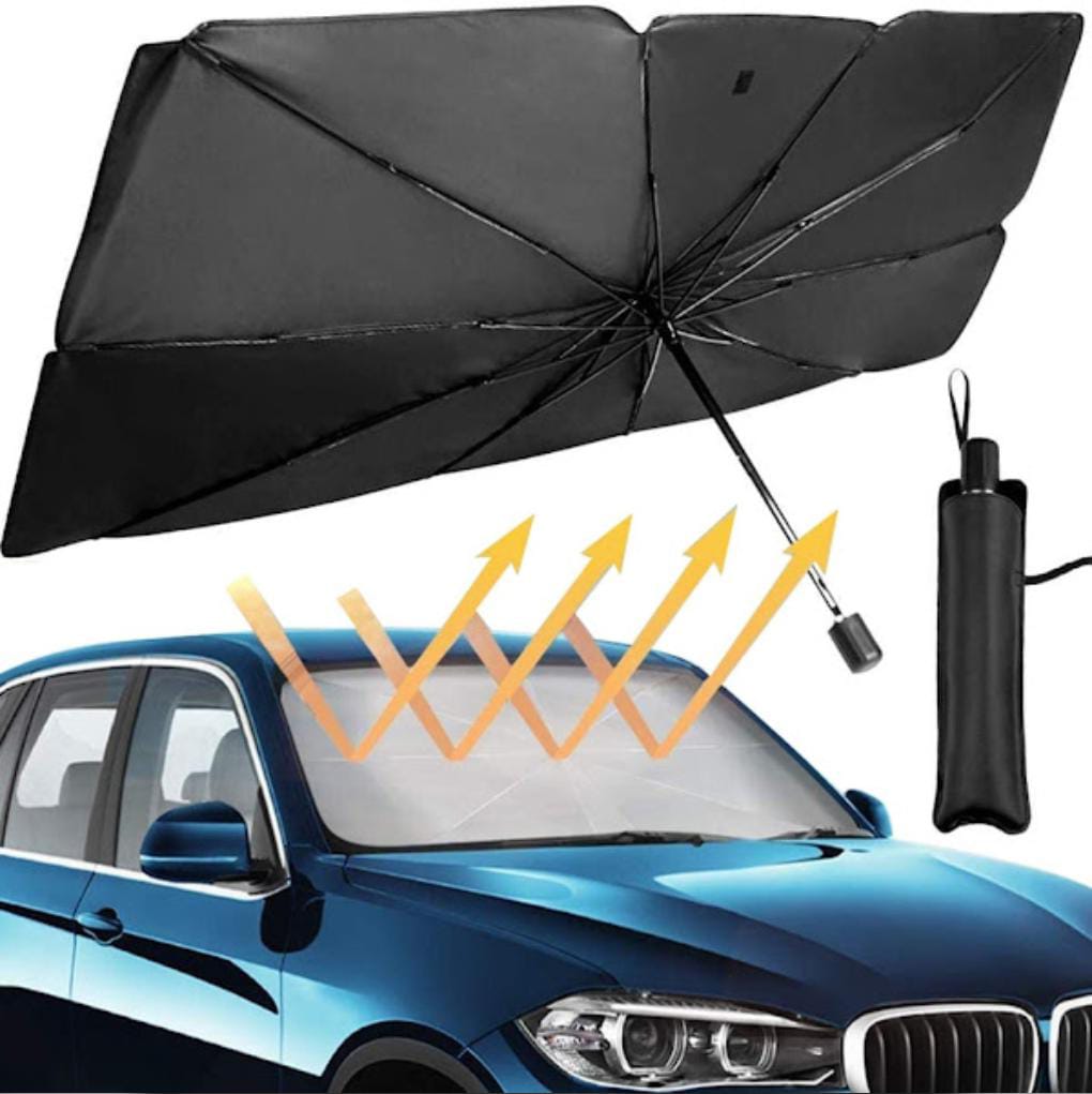 Parasolar tip umbrela pentru autoturisme 130 x 70 cm