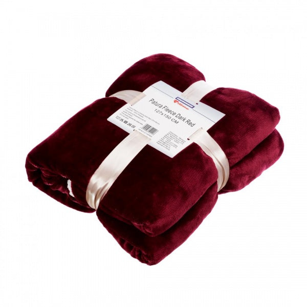 Patura fleece Heinner rosu inchis 127×150 cm