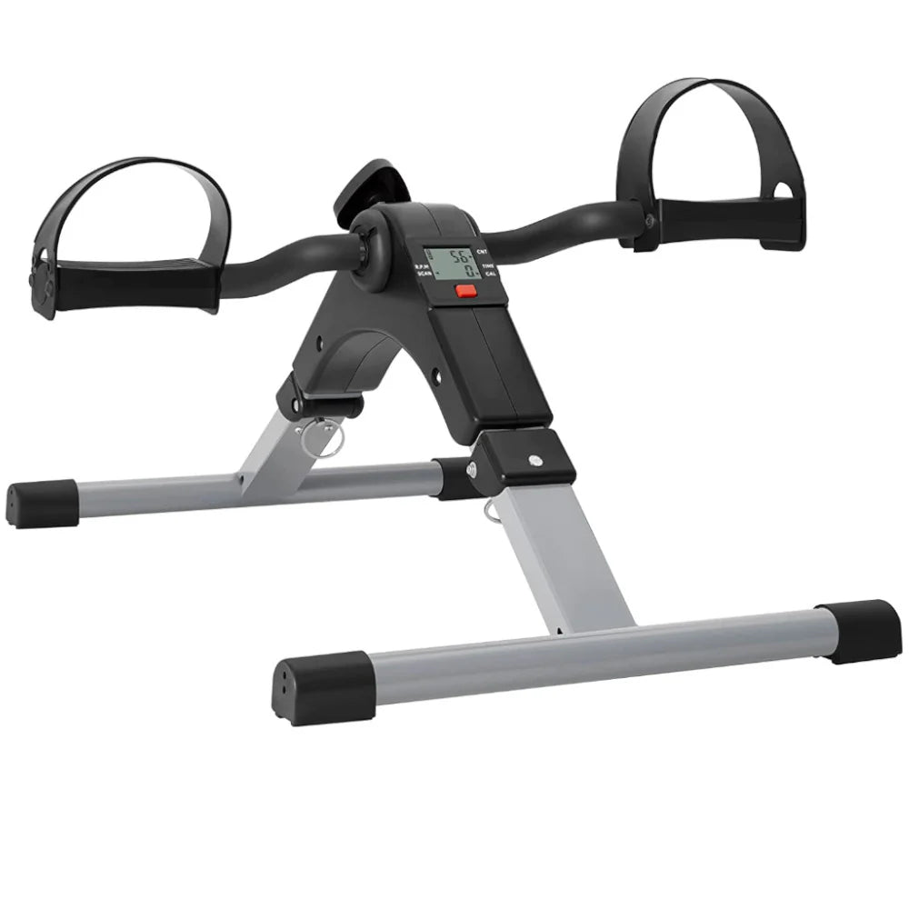 Mini bicicleta de antrenament pentru maini si picioare, inaltime reglabila, afisaj LCD