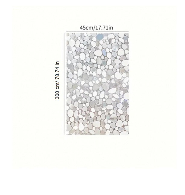 Set 2x Folie geam model pietricele, 45 cm x 300 cm