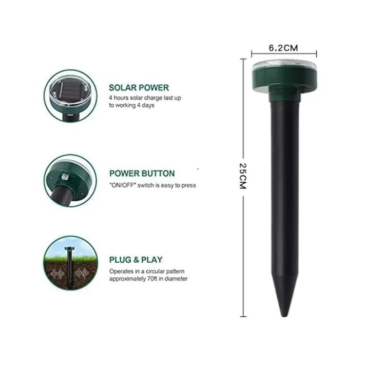 Set 4 aparate ultrasunete pentru rozatoare, solare