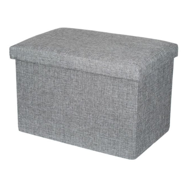 Taburet gri cu spatiu de depozitare 45x30x30 cm