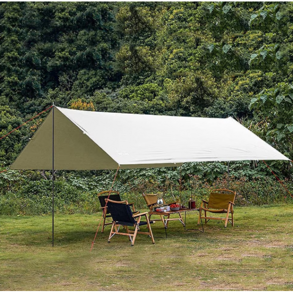 Cort Umbrar 3x3m impermeabil cu protectie UV, 2 stalpi metalici